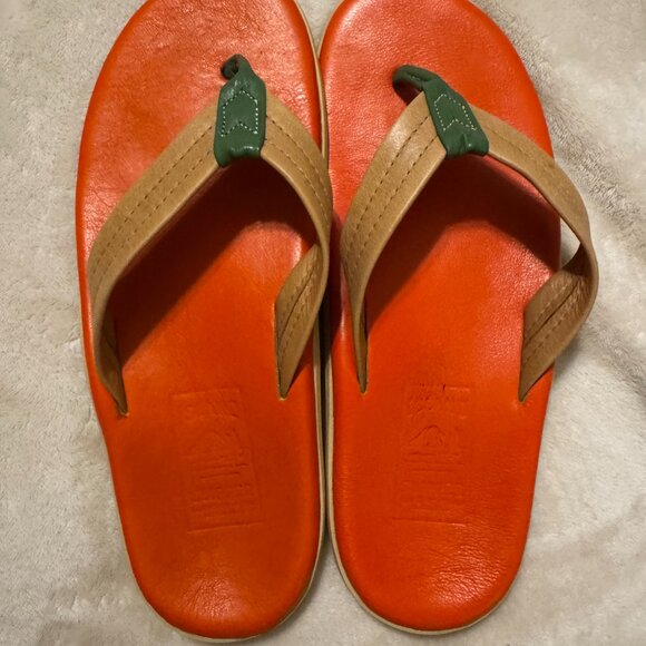 Island Slippers "The Classic" Full Grain Leather Flip Flops - Picture 4 of 13